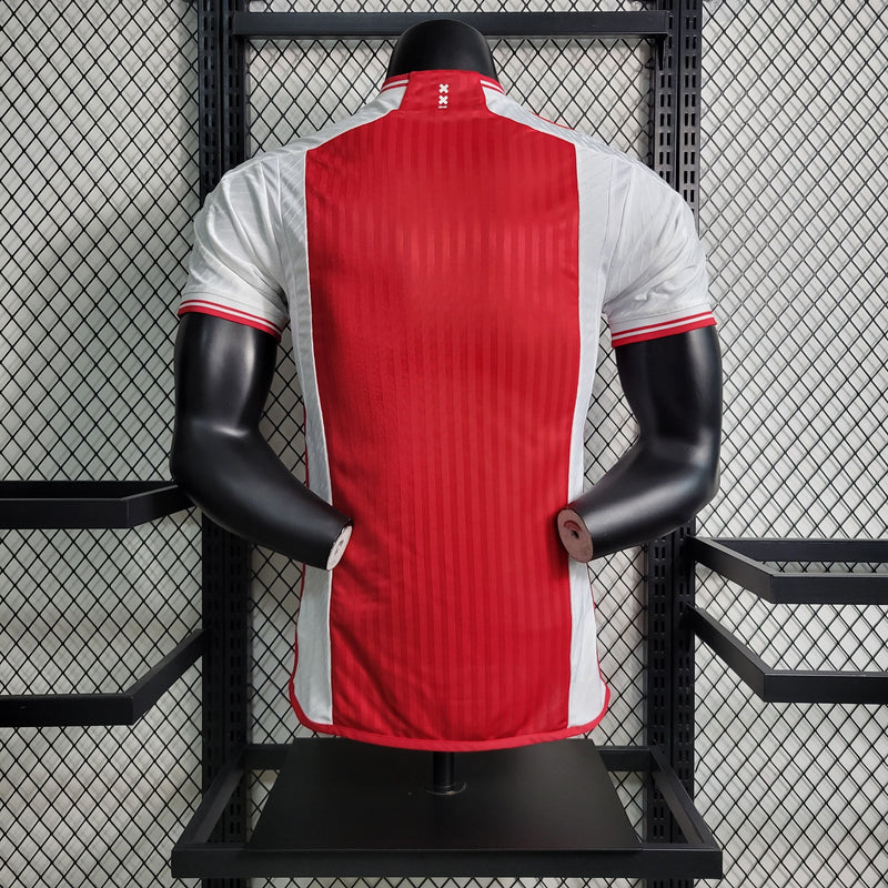 CAMISA VERSÃO PLAYER DO AJAX 23/24 VERMELHO E BRANCO